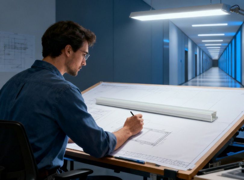 Lighting layout calculator for LED profiles