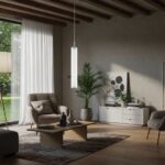 Chandelier with round aluminium profile