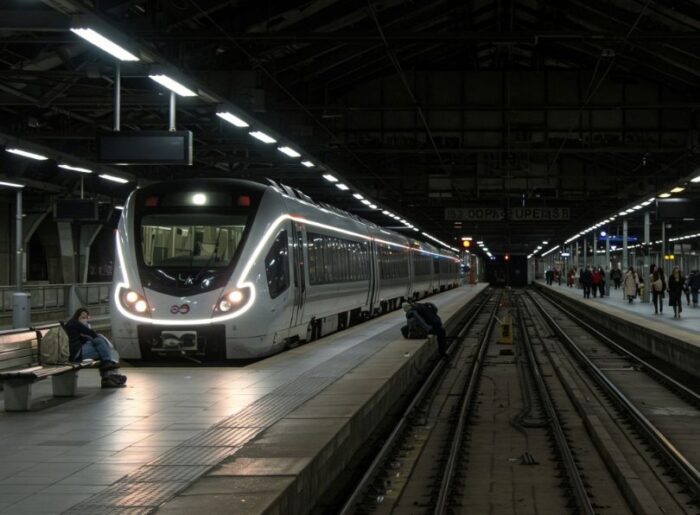 Railway lighting engineering led profiles for trains, stations and tunnels