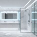 Bathroom led lights and led profile installation