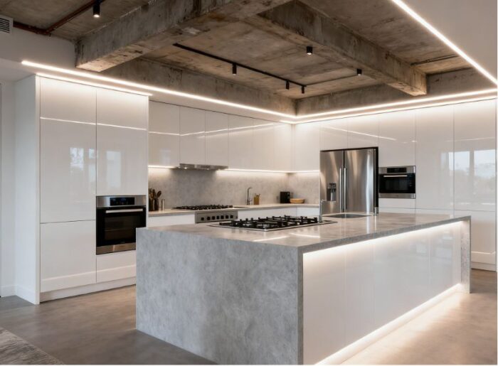 Kitchen lighting design, profiles and wiring guide