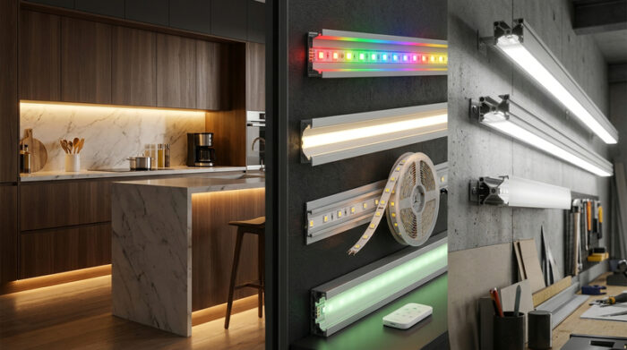 Led strip lights from kitchens to commercial spaces