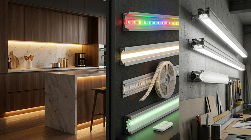Led strip lights from kitchens to commercial spaces