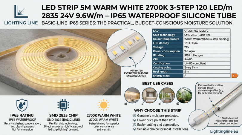 10 high performance led strip - LED strip 5m warm white 2700K 3-step 120 LED