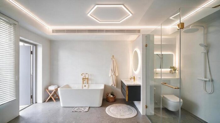 Bathroom lighting design, IP zones and LED strips