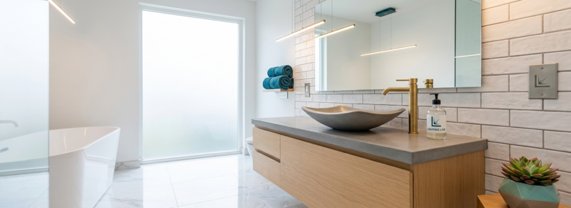 Bathroom lighting design, IP zones and LED strips - bathroom zone