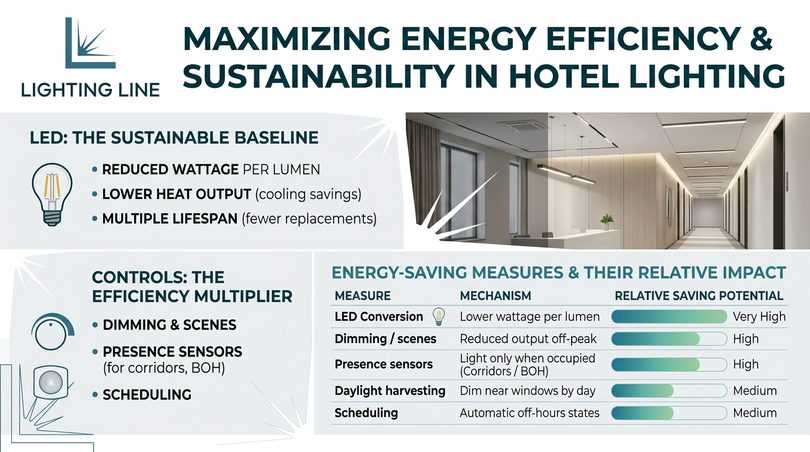 Hospitality lighting design lighting for hotels - sustainability
