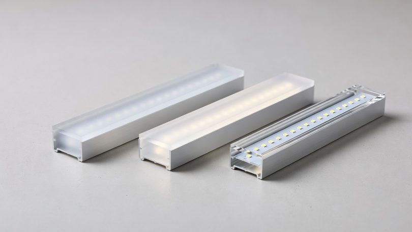 Led profile diffuser frosted, opal and clear guide