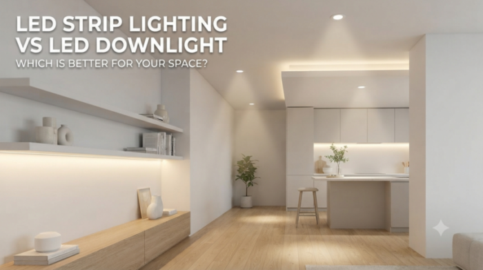 Led strip lighting vs LED downlight which is better for your space