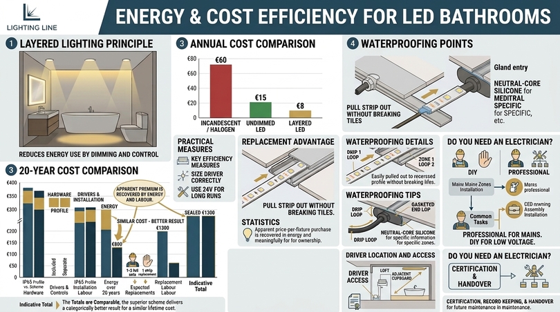 Bathroom lighting - Installation guide
