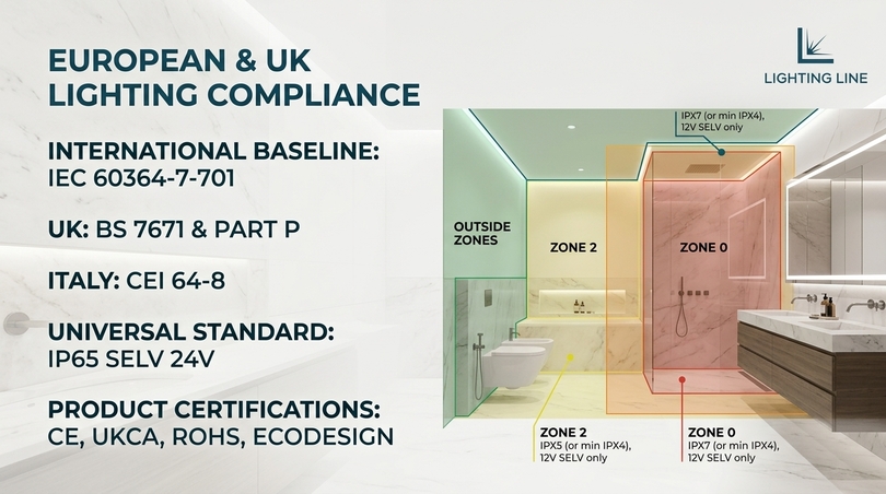 Bathroom lighting - Regulations and compliance