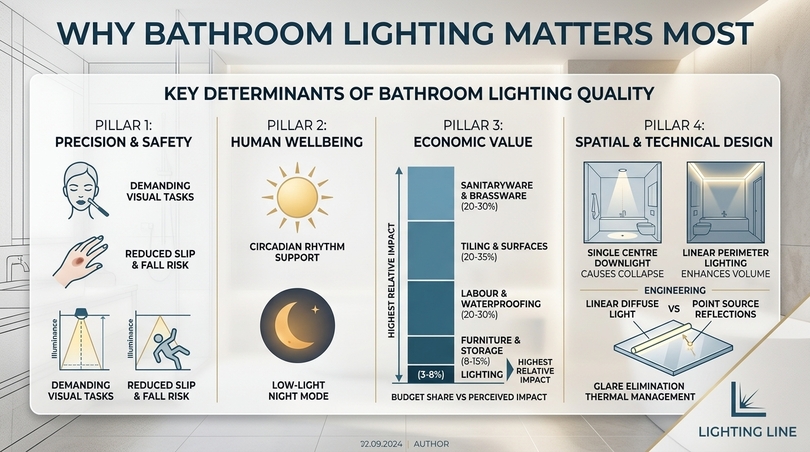 Bathroom lighting the complete guide - The physics of a wet room