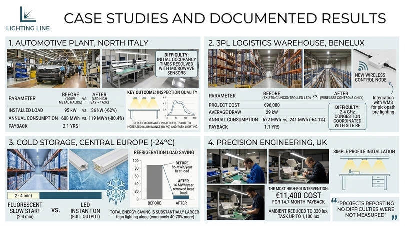 Industrial lighting - Case studies