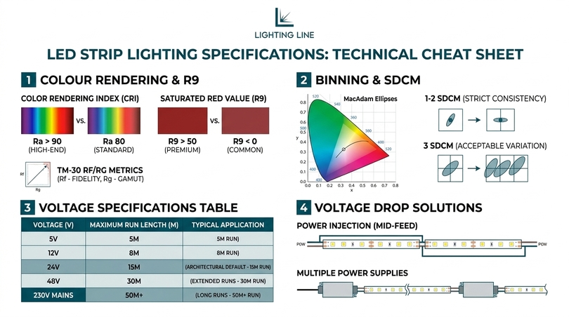 LED light strips every type explained - voltage - eng
