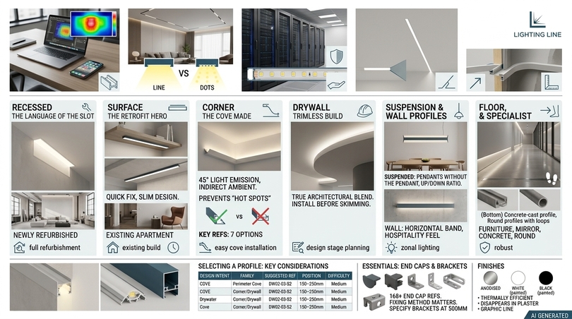 Living room lightings the 2026 architects design guide - The aluminium profile