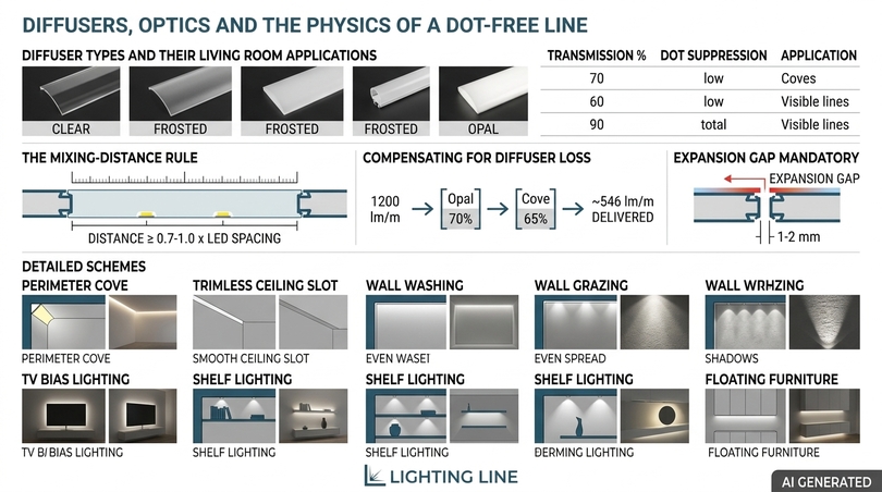 Living room lightings the 2026 architects design guide - diffusers optic