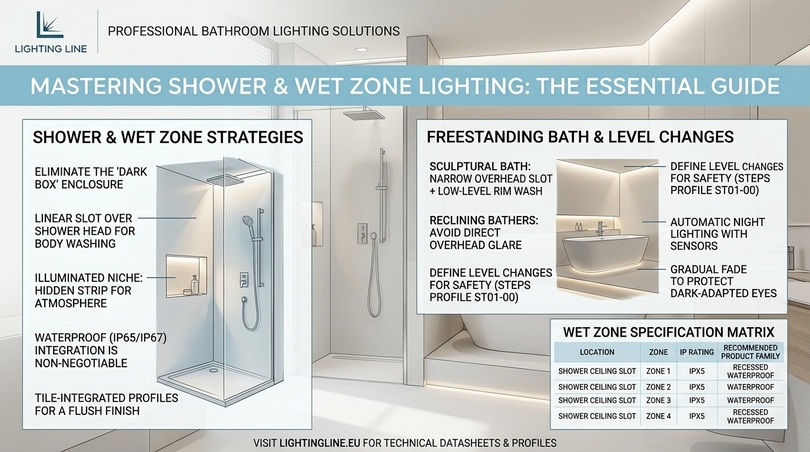 bathroom lighting - Floor skirting and night bathroom lighting