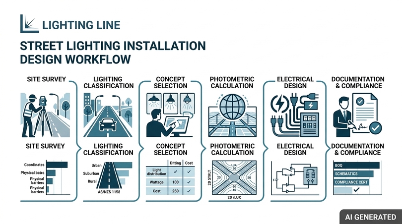 Lighting out street lighting - design workflow