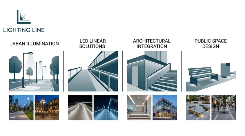 Lighting out street lighting - profile and led strip